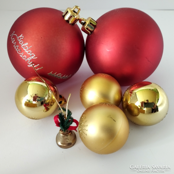 6 retro Christmas tree ornaments