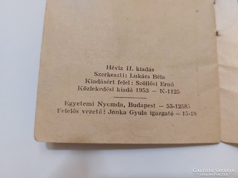 Régi 1953 Hévíz IBUSZ utikalauz kis füzet