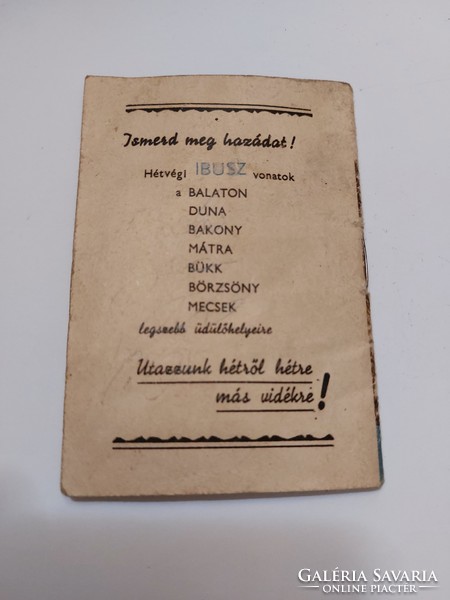 Old 1953 thermal water ibus travel guide small booklet
