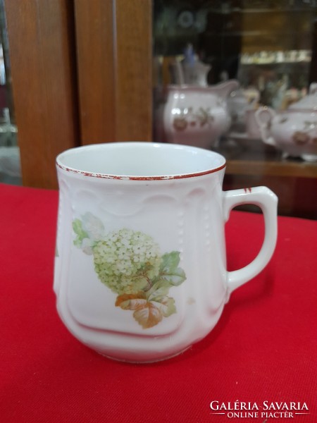Klausenburg 1930-1941 iris porcelain belly mug, glass.