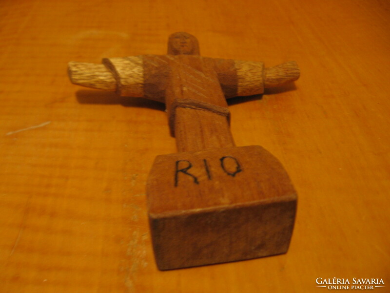 RIO Jézus faragott souvenir figura, szobor