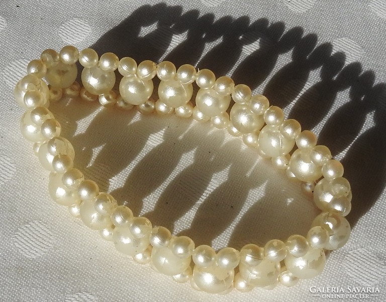 Antique multi-row pearl bracelet - bracelet