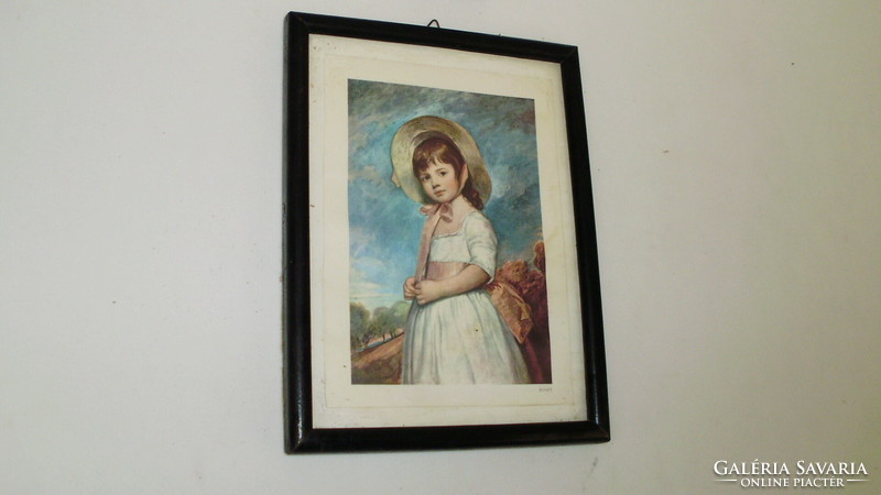 Picture in a frame - little girl in a hat