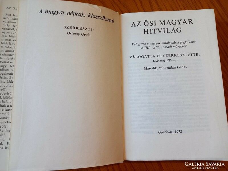 Diószegi Vilmos (szerk.) - Az ősi magyar hitvilág