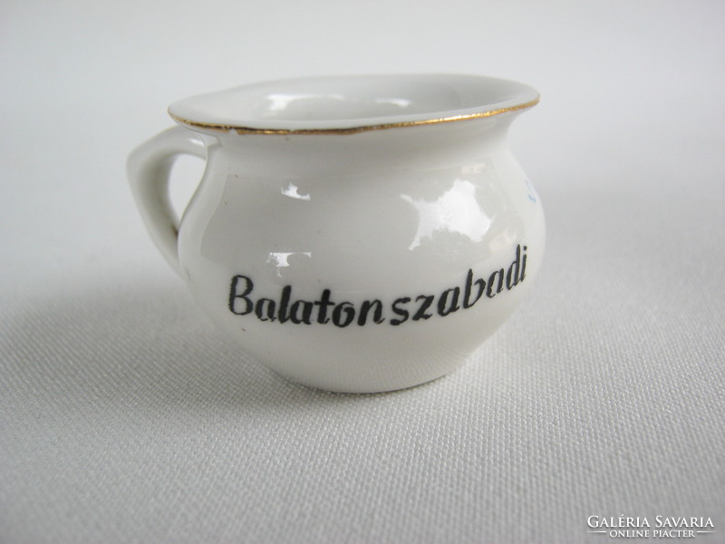 Balaton Remembrance Aquincum porcelain fish mini mug from Balatonszabadi