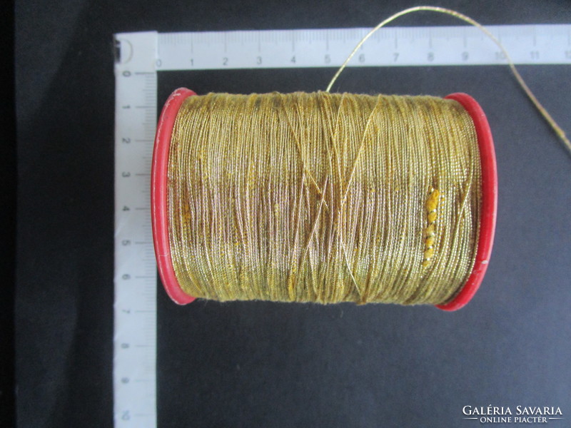 Very old Christmas Christmas tree decoration gold yarn