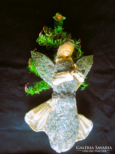 Approx. 1928 Antique Christmas Christmas tree ornament angel top ornament nun work museum