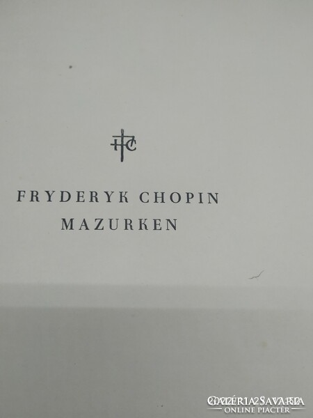 Schopin sheet music book for sale! Mazurken