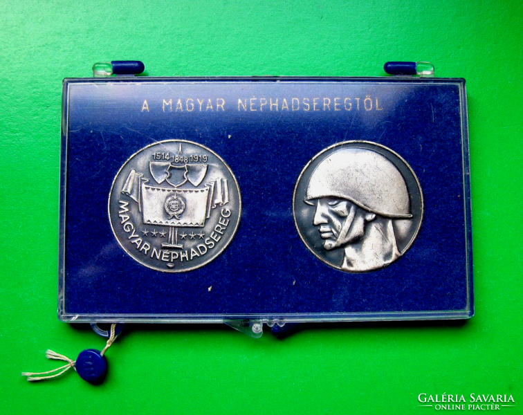 Hungarian People's Army - 2 pieces - metal commemorative medal ~ 1969. (1514-1848-1919)