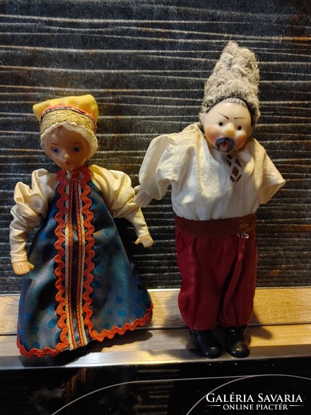 Couple of folk art dolls