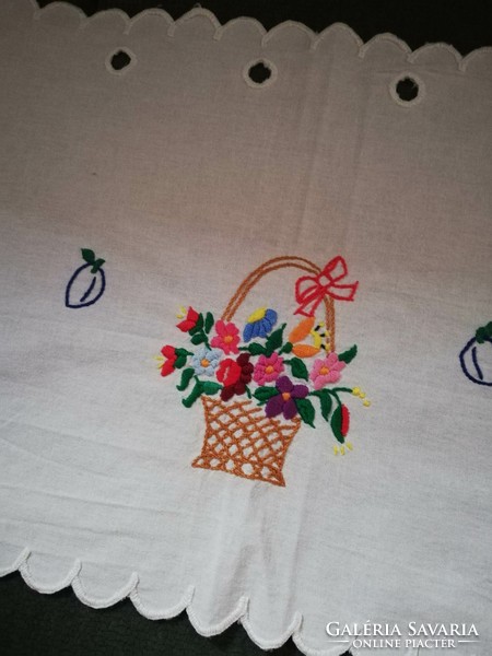 Embroidered retro kitchen curtain 160 x 32 cm