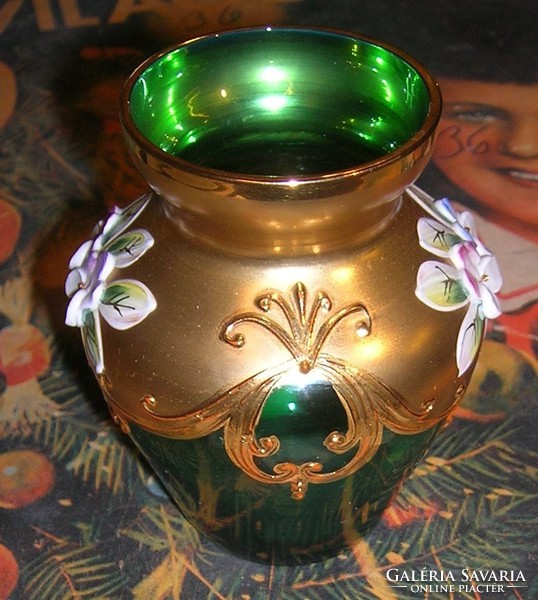 Cseh Bohemia üveg váza