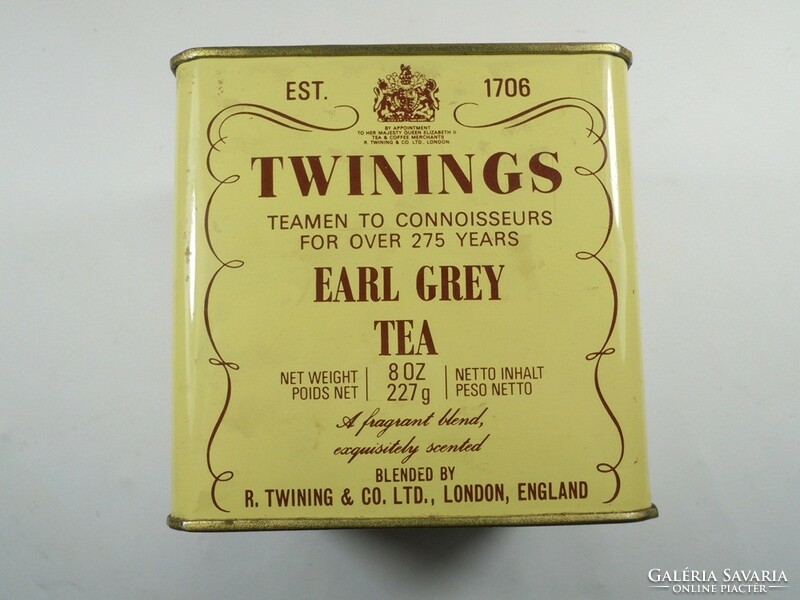 Retro Teás angol fémdoboz pléh doboz - Twinings Earl Grey Tea