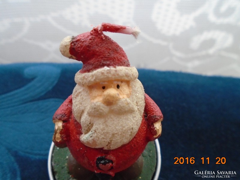Hand-painted figural candle of Santa Claus