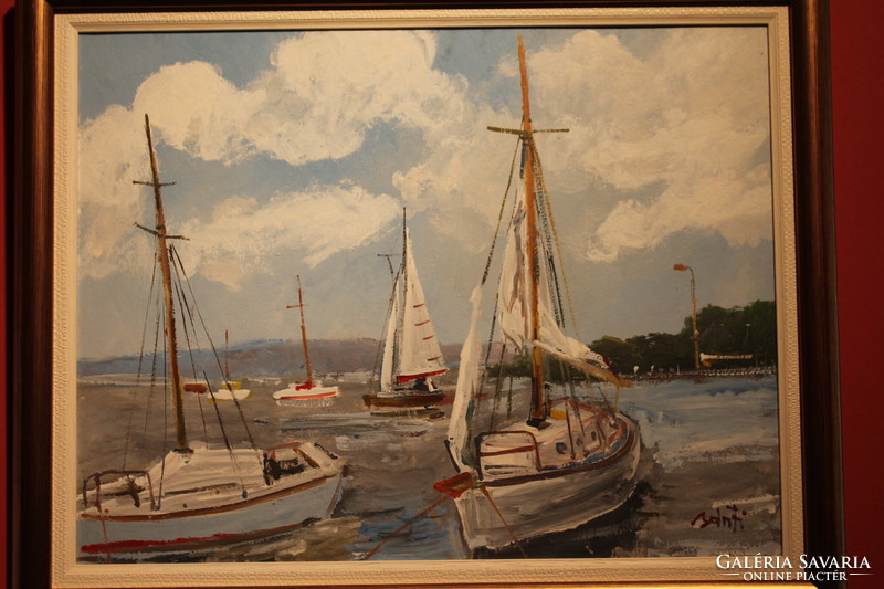 József Bánfi: ships in the bay