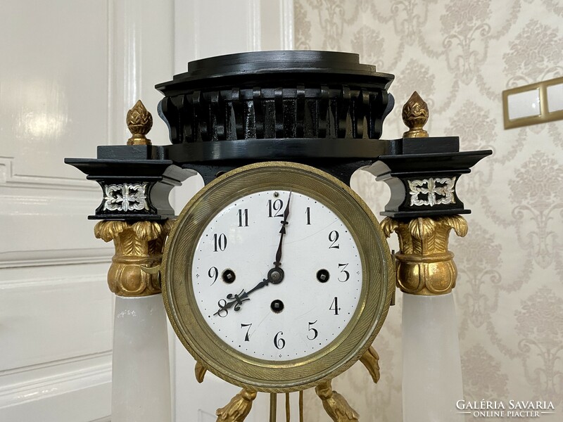 Biedermeier table clock 1840 restored