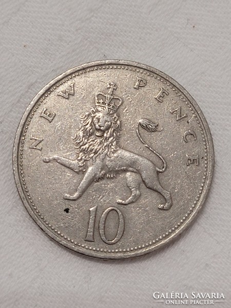 England, ii. Queen Elizabeth, 10 new pence, 1969.