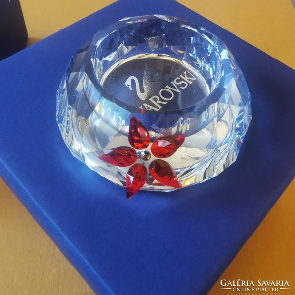 Original swarovski crystal Santa flower candle holder in its own box in perfect condition