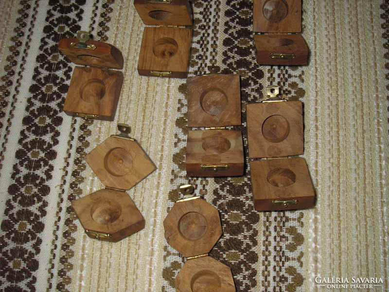 Wooden boxes 7 pieces / about 4.8X4.8X2.5Cm