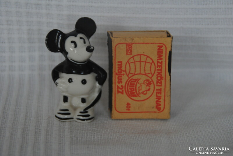 Nearly 100-year-old, vintage Disney Mickey Mouse porcelain salt shaker