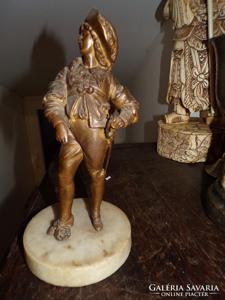 French knight statue (bronzed pewter)