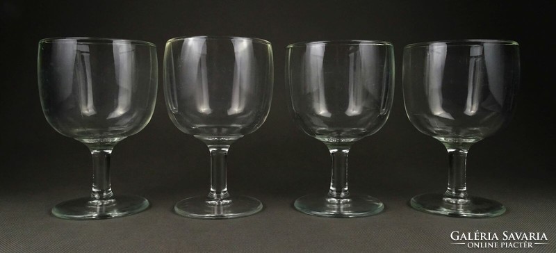 1I270 old flawless base glass ice cream cup set of 4 pieces