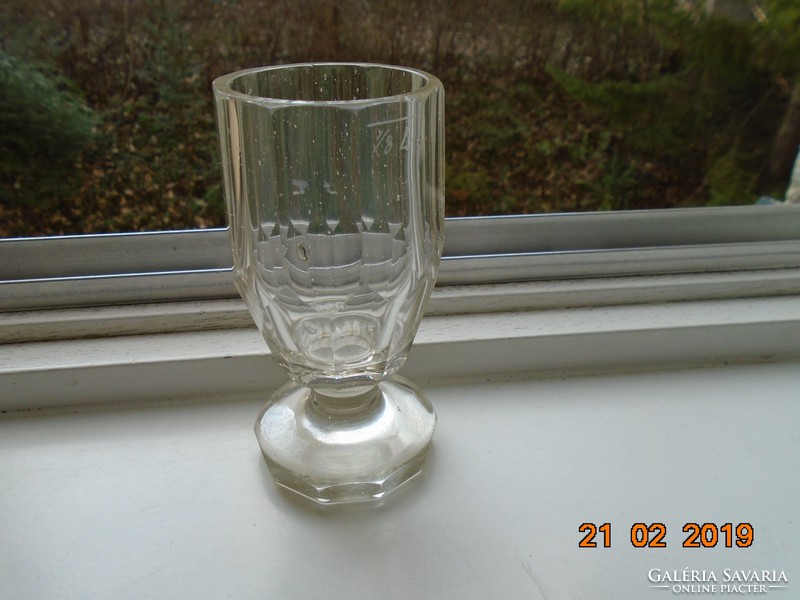 Biedermeier antique ten-sided standard thick-walled cup 11.8 cm