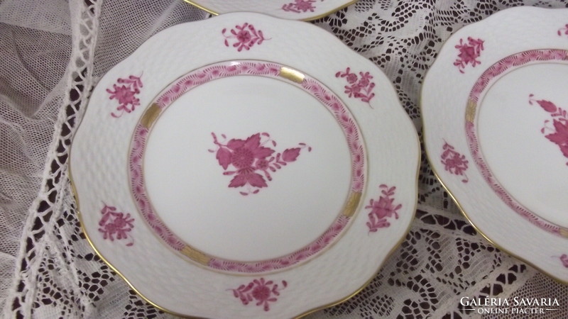 Purple mother-of-pearl motif. Herend cake-dessert plate also available for pcs, diameter 19 Cm flawless beauties