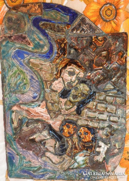 Amorf alakú tűzzománc kép - zománc falikép