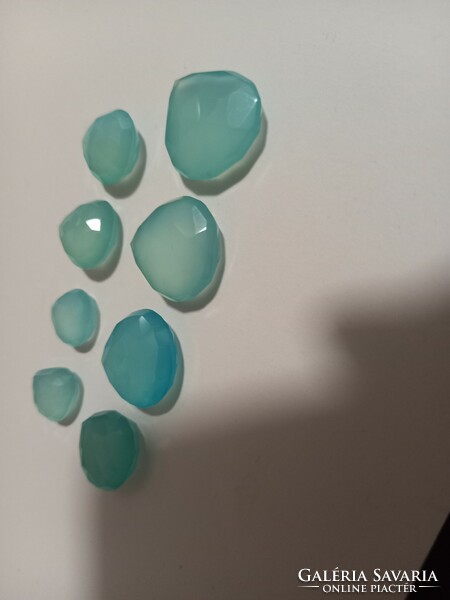 Premium quality faceted chalcedony for jewelry