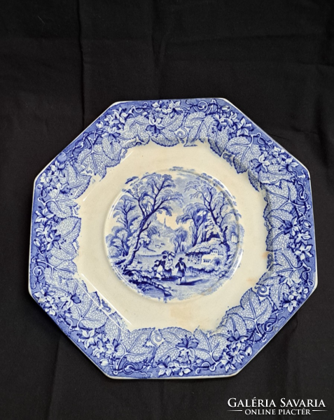 Ashworth jelenetes antik tányér