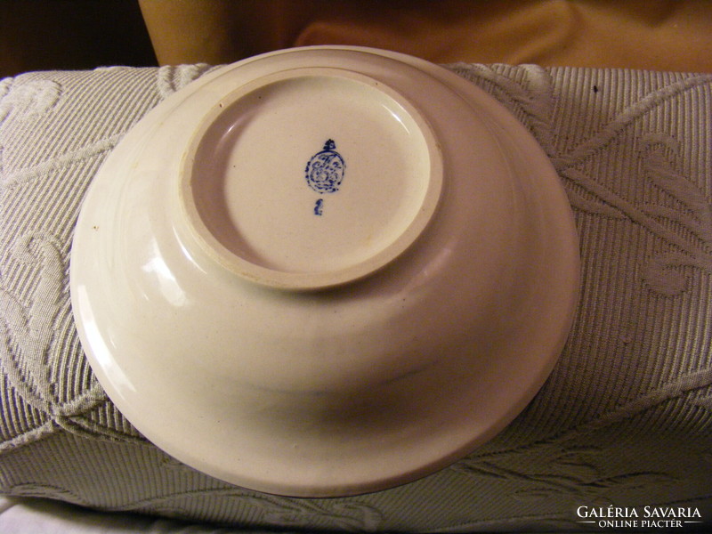Old blue cherry plate