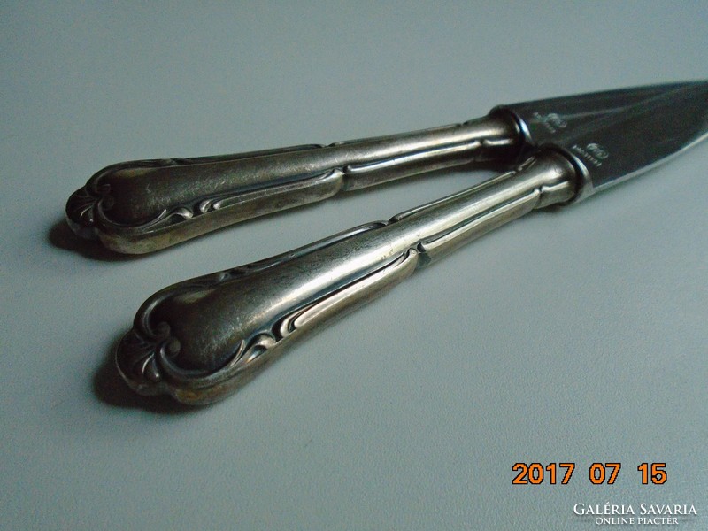 1940 Silver-plated German knife bg with stainless steel blade 2 pcs