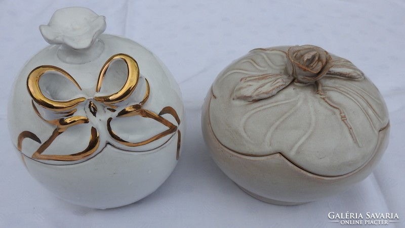 Spherical ceramic bombonier - sugar holder