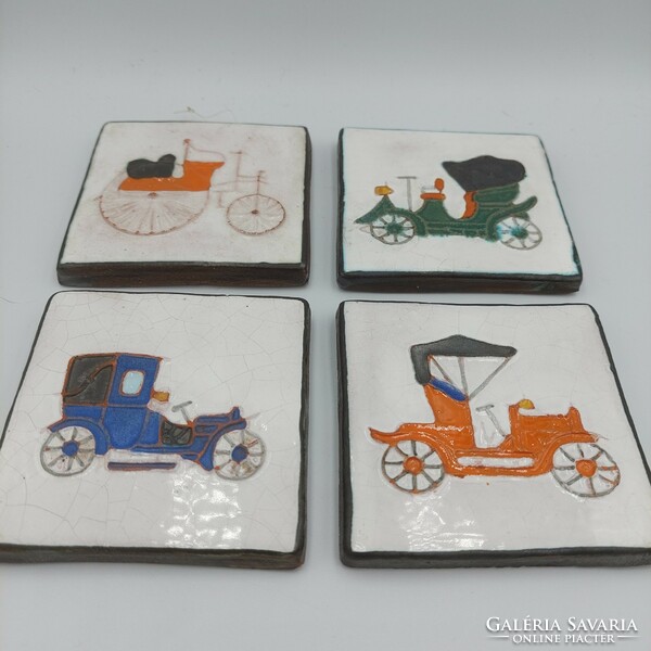 Old timer ceramic car wall decorations