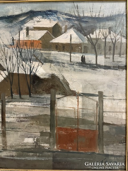 Gádor Emil (1911-1998) EREDETI 70x90 cm olajfestménye