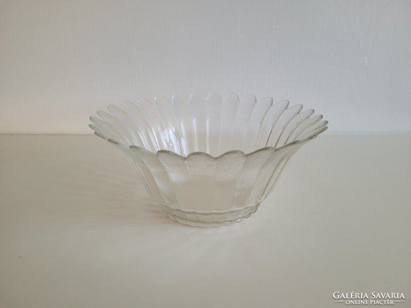 Retro 26 cm glass bowl compote bowl in the shape of a flower cup