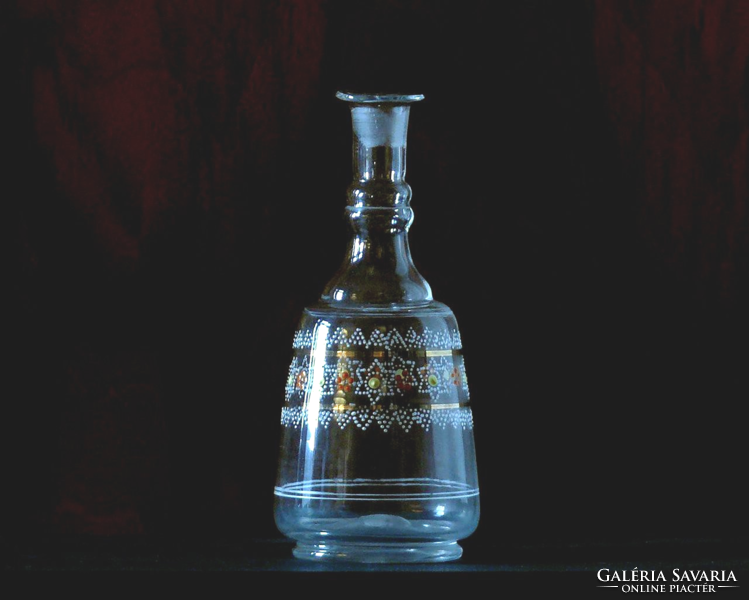 Blown glass spout with hand-painted stars of David, late 19th century