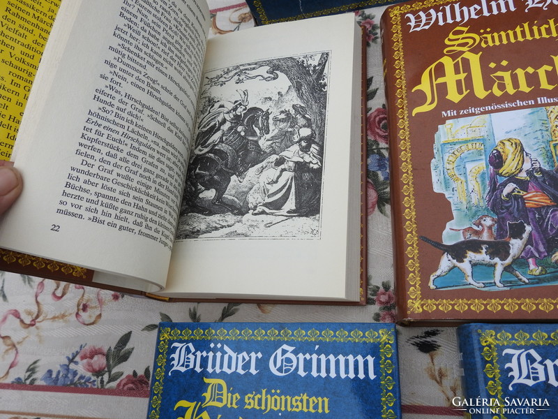Német nyelvű kétkötetes mesekönyvek - Grimm és Hauff