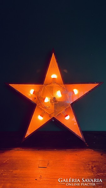 Large red star MSZMP original lamp