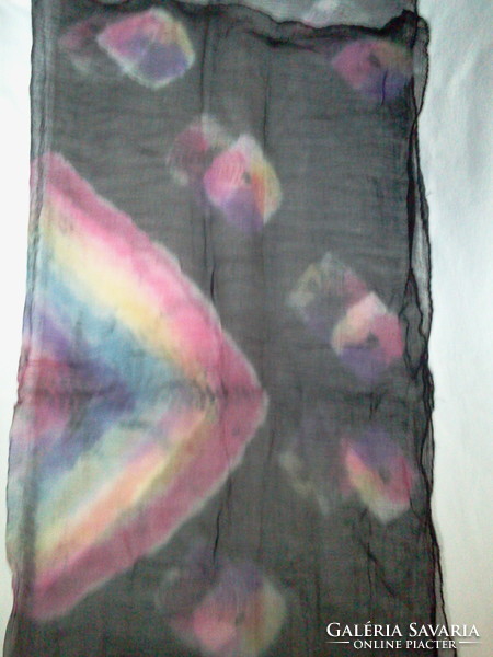 Scarf rainbow colored muslin scarf 2 pcs