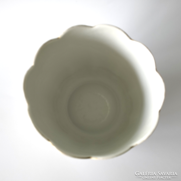 Old art nouveau Hólloháza porcelain large bowl