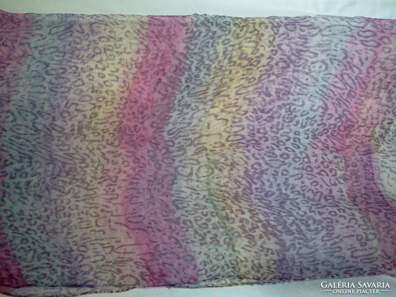 Scarf rainbow colored muslin scarf 2 pcs