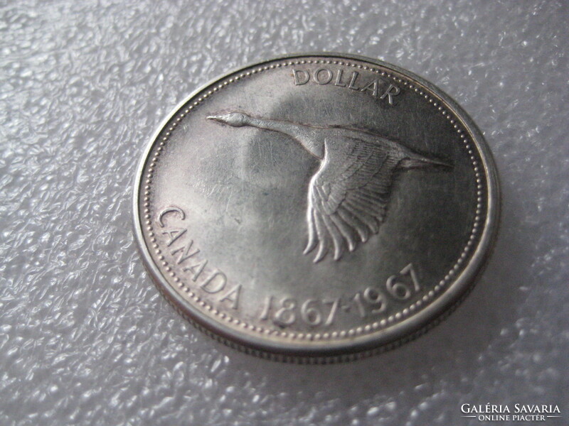 Canada , ezűst   egy dollár  1867-1967 ,    36 mm