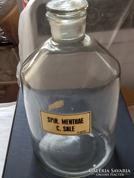 Orvosi eszköz/Orvosi rendelő dekoráció/ Vintage gyógyszertári üveg ( 5 liter) / design tárgy,