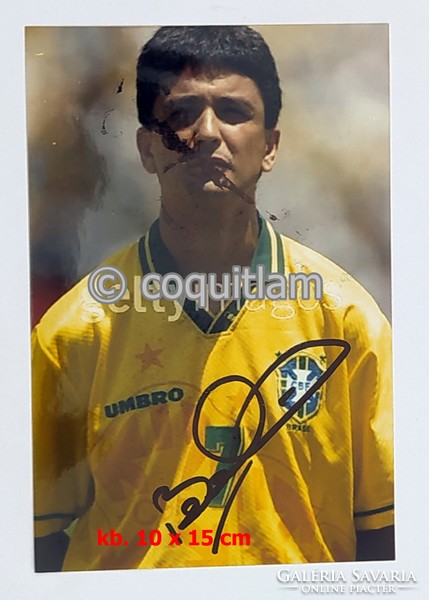 Bebeto Brazilian world champion autographed photo ball soccer
