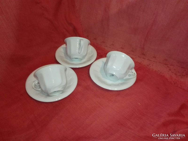 Hófehér Hólloháza porcelain coffee set....3 pieces