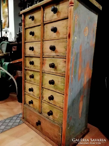 Small-sized multi-drawer cabinet, in need of renovation (color), structurally solid, early 20th century