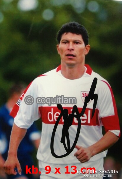 Autographed photo of Krassimir balakov ball football soccer