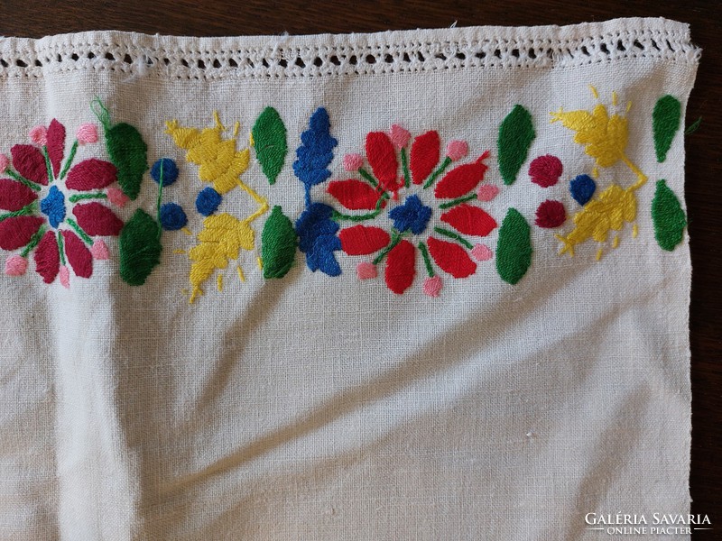 Old embroidered linen kitchen textile kitchen towel